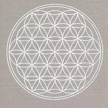 Ubrousek paprov s potiskem 33x33cm - Flower of life