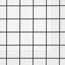 Ubrousek paprov s potiskem 33x33cm - Home square white/black
