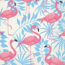 Ubrousek paprov s potiskem 33x33cm - Flamingo garden