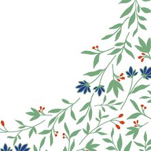Ubrousky paprov s potiskem 24x24cm - Flora