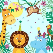 Ubrousky paprov s potiskem 33x33cm, sada 20ks - Party Animals