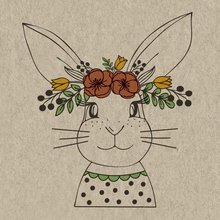 Ubrousky paprov s potiskem 33x33cm, sada 25ks - Bunny Couple