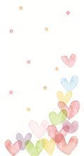 Kapesnky paprov s potiskem - Heart Pastel