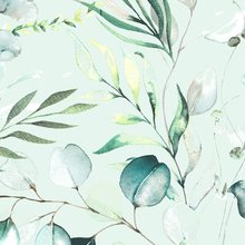 Ubrousky paprov s potiskem 24x24cm - Eucalyptus green