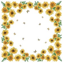 Ubrus paprov impregnovan s dekorem 84x84cm - Sunshine bloom