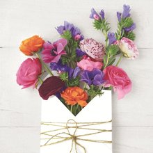Ubrousky paprov s potiskem 33x33cm, sada 20ks - Blooming letter