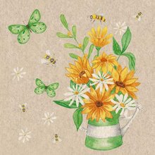 Ubrousky paprov s potiskem 33x33cm, sada 20ks - Bees and blossoms