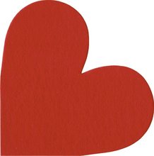 Ubrousek papírový ve tvaru srdce 33x33cm - Herz rot