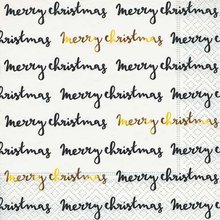 Ubrousek paprov s potiskem 33x33cm - Merry Christmas