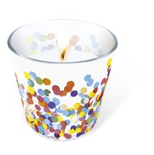 Svka ve skle Glaskerze 7,5 x 7cm - Confetti