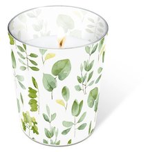 Svka ve skle Glaskerze 8,5 x 10cm - Fresh leaves