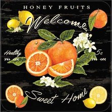 Korkov prostrn S/4ks MT-1678 HONEY FRUITS pomeran, citrn - mal