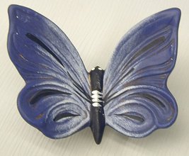 KO keramický motýl - P 3877 modrý tmavý