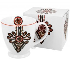 PARZENICA - Hrnek porcelnov 450ml na stopce s dekorem v boxu