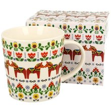 KONIKI ETNO - Hrnek latte 450ml porcelnov s dekorem v krabice