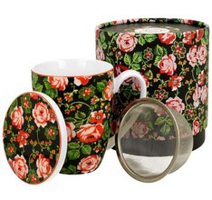 ROZYCZKA ETNO - Hrnek porcelnov se stkem a vkem 320ml v boxu