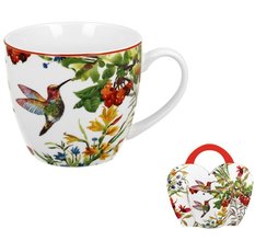 LINNEA - Hrnek porcelnov 460ml s dekorem v pebalu