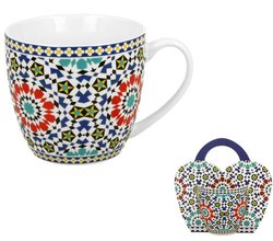 MAROKO - Hrnek porcelnov 460ml s dekorem v pebalu