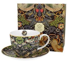 Strawberry Thief Blue - Porcelnov lek s podlkem jumbo 450ml v boxu
