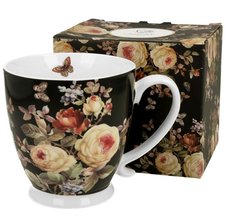WARDA - Hrnek porcelnov 450ml na stopce s dekorem v boxu