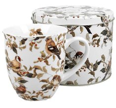 PTASZKI - Hrnek porcelnov 400ml s dekorem v plechov dze