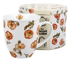 WILD POPPIES - Hrnek porcelnov 400ml s dekorem v plechov dze