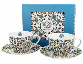 KASZUBSKI - Sada 2ks lek s podlkem 280ml porceln v boxu
