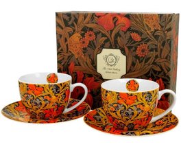 ORANGE IRISES - Sada 2ks lek s podlkem 280ml porceln v boxu
