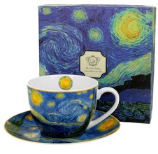 Starry Night - Porcelánový šálek s podšálkem 250ml s dekorem v boxu
