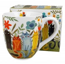 CATS WORLD - GARDEN FELINES - Porcelnov hrnek maxi 1000ml v boxu