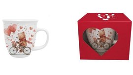 MIS NA ROWERZE - Hrnek porcelnov 650ml s dekorem v boxu
