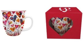 KOLOROWE SERCA 1 - Hrnek porcelnov 650ml s dekorem v boxu