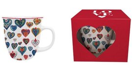KOLOROWE SERCA 3 - Hrnek porcelnov 650ml s dekorem v boxu