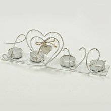 Svcen kovov se srdcem Love na 4 aj. svky 30 x 6 x 10cm