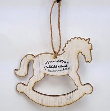 Devn dekorace houpac konk 15cm na zaven s npisem - Andlsk nnost