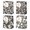 Paprov taka s dekorem stedn, mix 4 druhy - SF1350-ST