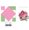 Ubrousek paprov Origami 40x40cm - Seerose pink/grn