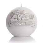 Svíčka Christmas Angels Pearl koule 100mm