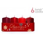 Svka Glamorous advent vlec 40x70mm, sada/4ks - erven MIX