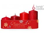 Svka Glamorous advent vlec 50x55-70-85-100mm, sada/4ks - erven MIX