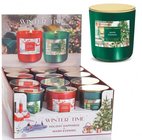 Svka ve skle 150g devn knot s vkem Winter Time - WARM EVENING - zelen