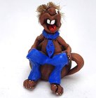 HK keramická figurka trol na míse - s kravtou