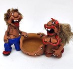 HK keramická figurka duo trol - teenager se slečnou