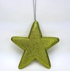 Hvězda polystyrénová lakovaná plochá 25cm na zavěšení - 34970 zelená