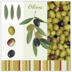 OSC0414 Ubrousek tvrstv s dekorem 33x33cm - Olives