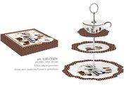 CHOV1143 Porcelnov podnos pyramida se lkem na okoldu - CHOCOLATE VINTAGE