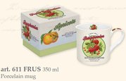 FRUS0611 Porcelnov hrnek s dekorem ovoce v boxu - RETRO FRUITS