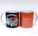Porcelnov bl hrnek s celo obtiskem - Co maj spolenho KVA a DTI?