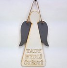 Devn andl blo-ed velk 23cm s npisem - Tady bydl tst