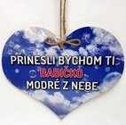 Devn srdko 11cm barevn s npisem - Babika - Pinesli bychom Ti